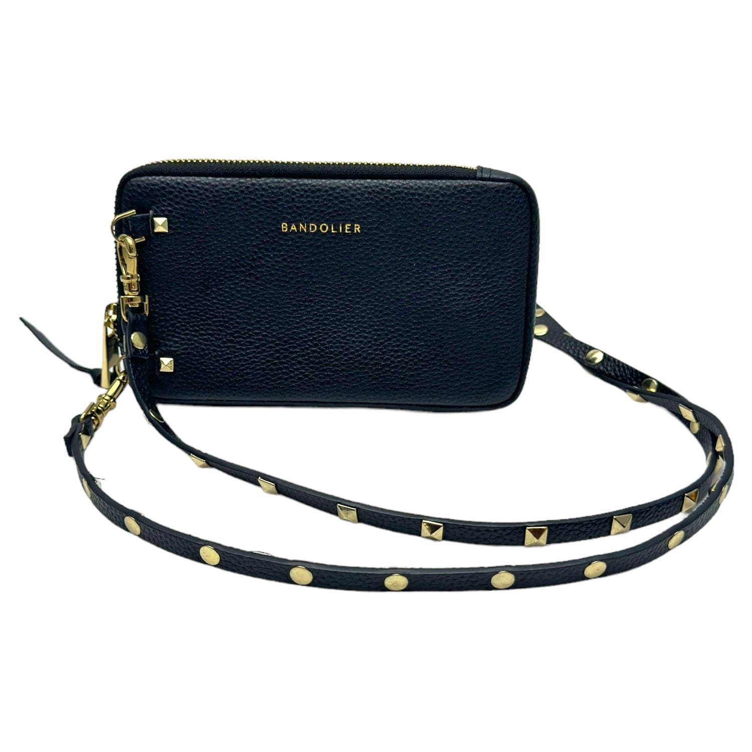 Sarah pebble leather 2024 crossbody bandolier in black