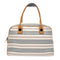 Wag N' Purr Shop Handbag BURBERRY Horizontal Stripe Canvas & Leather Bowling Bag - Cream