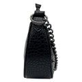 Wag N' Purr Shop Handbag CARRIER CO. Vegan Reptile Shoulder Bag - Black NEW w/Tags