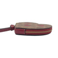 Wag N' Purr Shop Handbag COACH Canvas Heart Wristlet - Brown & Red NEW w/Tags