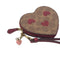 Wag N' Purr Shop Handbag COACH Canvas Heart Wristlet - Brown & Red NEW w/Tags