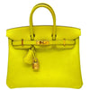 Wag N' Purr Shop Handbag HERMÈS Birkin 25 with Epsom Leather & Gold Hardware - Lime