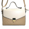 Wag N' Purr Shop Handbag JOLENE COUTURE C2083 Vegan Convertible Crossbody - Taupe & Cream NEW w/Tags