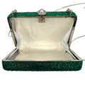 Wag N' Purr Shop Handbag KATHRINE BAUMANN Swarovski Crystal Evening Bag - Green & White