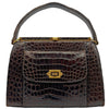 Wag N' Purr Shop Handbag LUCILLE DE PARIS Vintage Alligator Handle Bag - Brown