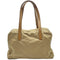 Wag N' Purr Shop Handbag PRADA Leather Trimmed Nylon Tessuto Shoulder Bag - Tan