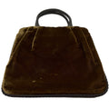 Wag N' Purr Shop Handbag PRADA Velvet Mini Handle Bag - Brown