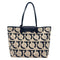 Wag N' Purr Shop Handbag SALVATORE FERRAGAMO Gancini Monogram Tote Bag - Black & Beige