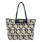 Wag N' Purr Shop Handbag SALVATORE FERRAGAMO Gancini Monogram Tote Bag - Black & Beige