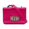 Wag N' Purr Shop Handbag SALVATORE FERRAGAMO Mini Satin Joanne Cocktail Shoulder Bag with Crystal Embellishment - Bubble Gum Pink