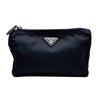 Wag N' Purr Shop Makeup Bags PRADA Metal Triangle Logo Nylon Pouch - Black NEW w/Out Tags