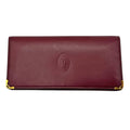 Wag N' Purr Shop Wallet CARTIER Leather Must de Cartier Bifold Long Wallet - Burgundy NEW w/Out Tags