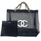 Wag N' Purr Shop Women's Handbag CHANEL Mesh Tote & Cosmetic Bag - Black NEW w/Out Tags