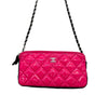 Wag N' Purr Shop Women's Handbag CHANEL Quilted Convertible Double Zip Clutch with Chain - Black & Pink