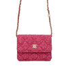 Wag N' Purr Shop Women's Handbag CHANEL VIP Gift Mini Tweed Quilted Flap Chain Waist Bag - Pink NEW w/Out Tags