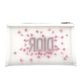 Wag N' Purr Shop Women's Handbag CHRISTIAN DIOR VIP Gift Mesh Embroidered Floral Pouch - White & Pink NEW w/Out Tags