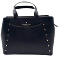 Wag N' Purr Shop Women's Handbag LONDON FOG Marcelle Studded Satchel - Black NEW w/Tags