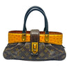 Wag N' Purr Shop Women's Handbag LOUIS VUITTON Monogram Ostrich & Snake-Trimmed Macha Waltz Handle Bag - Brown
