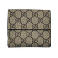 Wag N' Purr Shop Women's Wallet GUCCI GG Monogram Canvas & Leather Compact Snap Wallet - Blue & Beige NEW w/Out Tags