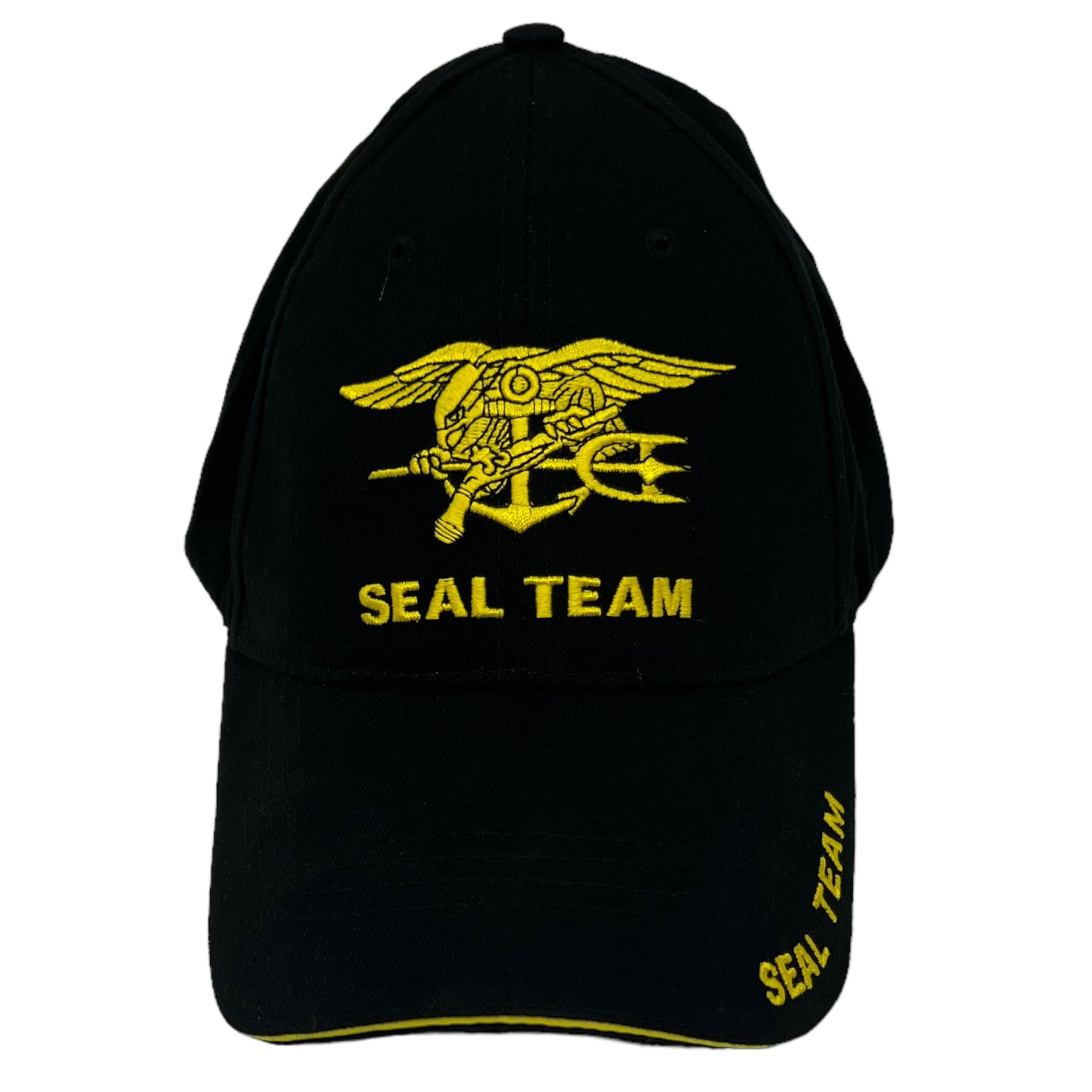 BASEBALL CAP Eagle Crest Official Navy Seal Team Black & Yellow Wag