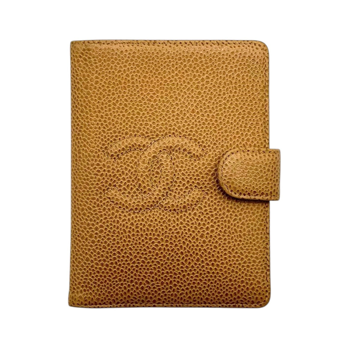 CHANEL Vintage CC Logo Caviar Leather Notebook Cover - Beige– Wag N ...