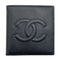 WagnPurr Shop Card Case CHANEL Vintage Caviar Leather Bi-Fold Wallet - Black