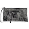 WagnPurr Shop Handbag BALENCIAGA Leather Clutch - Metallic Gunmetal Grey