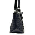 WagnPurr Shop Handbag LOV CAT Heart Print Pouchette with Patent Leather Bow & Trim - Black
