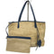 WagnPurr Shop Handbag NANCY GONZALEZ Erica Tote - Beige & Navy