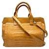 WagnPurr Shop Handbag NANCY GONZALEZ Large Croc Satchel - Camel