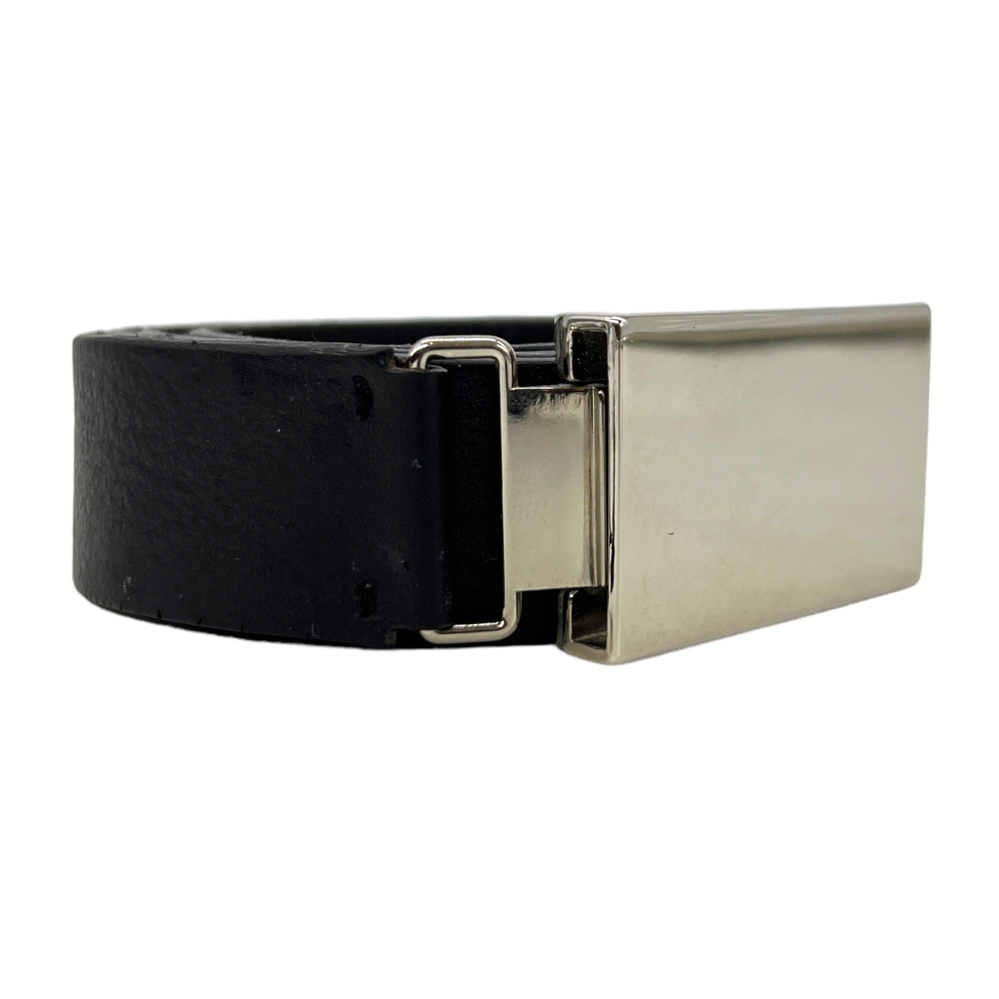 MCM Silver Logo Leather good Belt