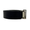 WagnPurr Shop Men's Belt MCM Black Leather Belt with Silvertone Buckle