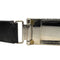 WagnPurr Shop Men's Belt Giorgio Armani Leather Belt with MCM Silver Tone Buckle - Black