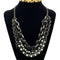 WagnPurr Shop Men's Necklace ANNE COSTELLO BROWN Faux Pearl & Leather Double Layer Necklace