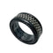 WagnPurr Shop Men's Ring DAVID YURMAN Streamline Three Row Black Diamond & Sterling Silver Ring in Black Titanium