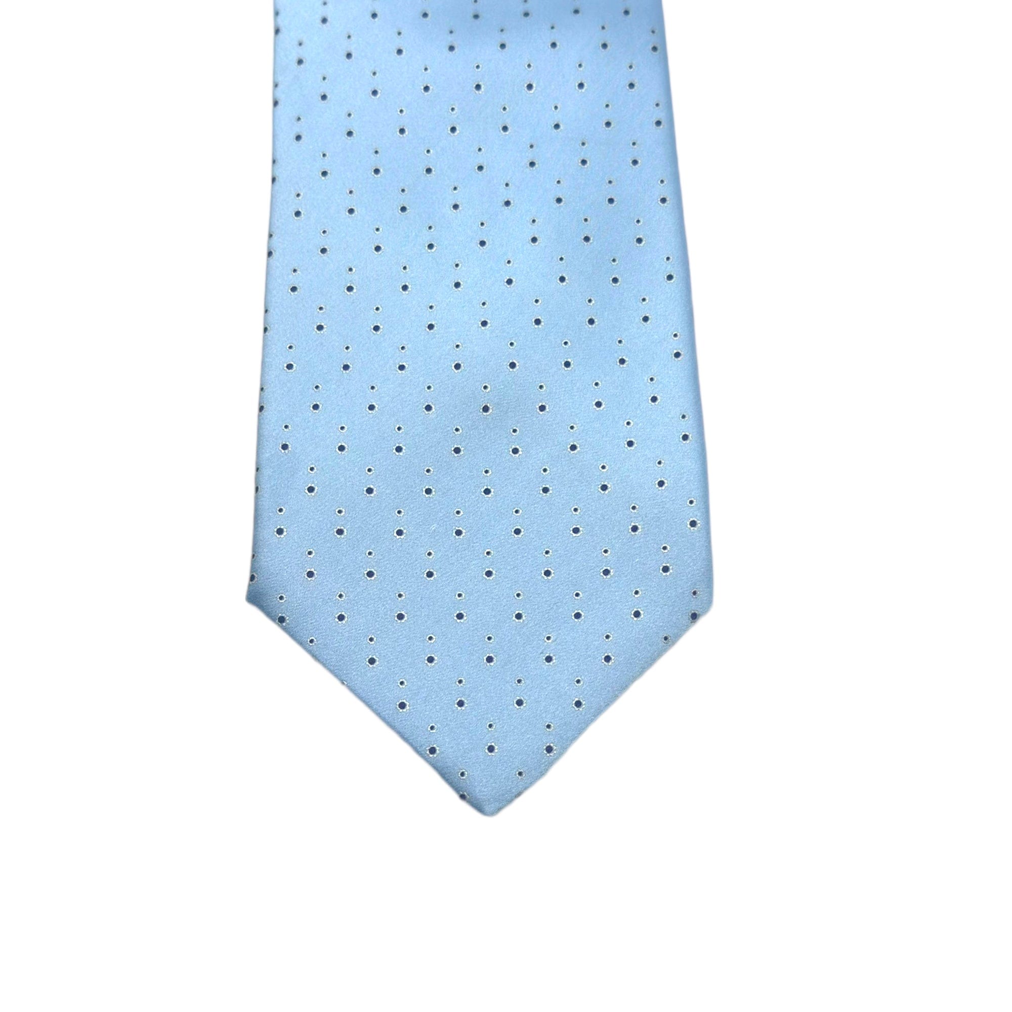 BRIONI Artsy Dot Pattern Silk Tie - Blue– Wag N Purr Shop