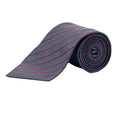 WagnPurr Shop Men's Tie GIORGIO ARMANI Diagonal Stripe Silk Tie - Grey & Fuchsia