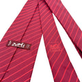 WagnPurr Shop Men's Tie HERMÈS Diagonal Stripe Silk Tie - Red