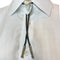 WagnPurr Shop Men's Tie JH Vintage Unisex Mother of Pearl Shield Bolo Tie - Silver