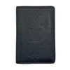 WagnPurr Shop Men's Wallet LOUIS VUITTON Monogram Shadow Leather Pocket Organizer - Black
