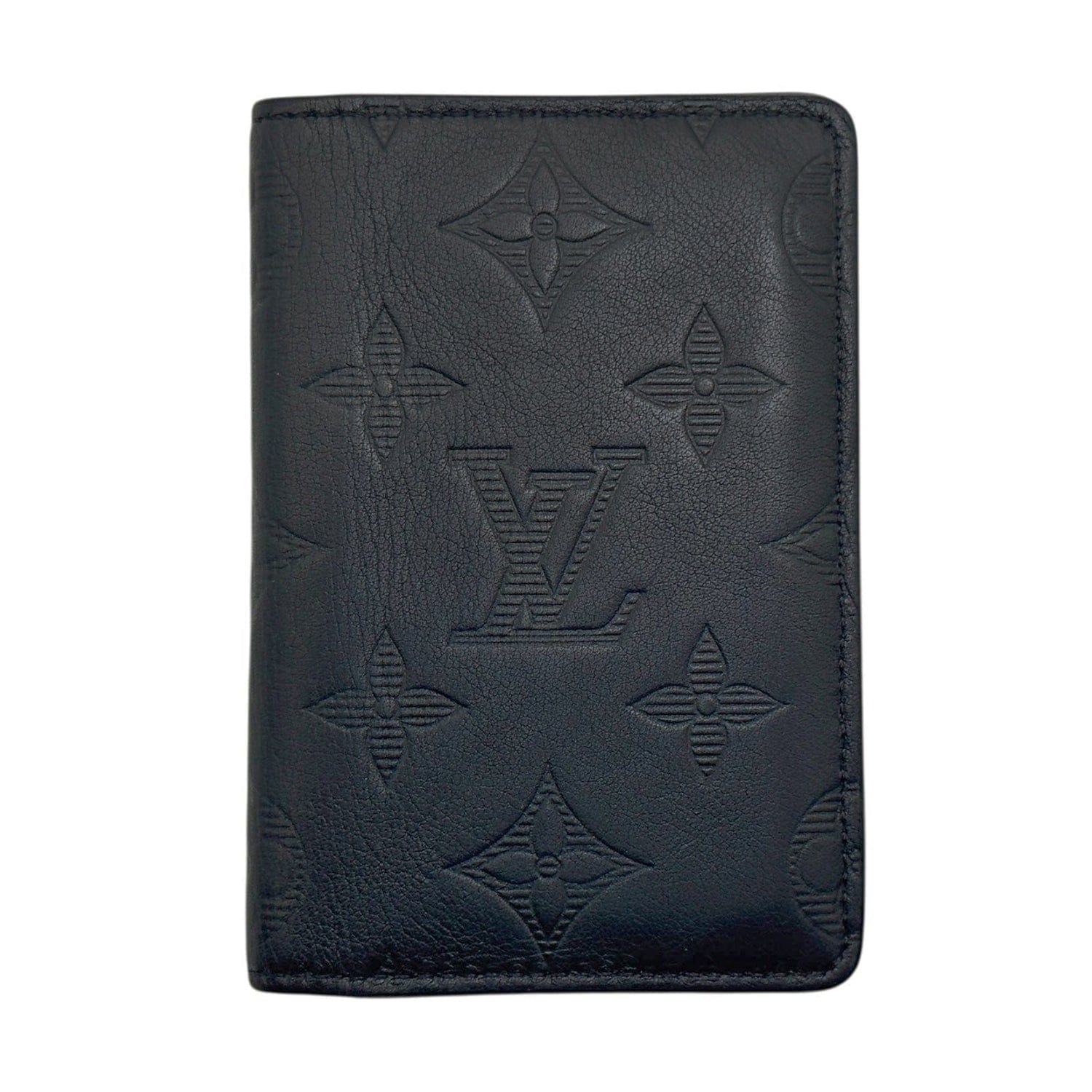 LOUIS VUITTON Monogram Shadow Leather Pocket Organizer - Black