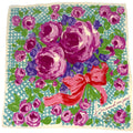 WagnPurr Shop Scarves & Shawls EMANUEL UNGARO Vintage Floral Pattern Silk Scarf - Fuchsia & Blue & Green