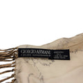 WagnPurr Shop Scarves & Shawls GIORGIO ARMANI Silk Patterned Fringe Scarf - Tan & Brown