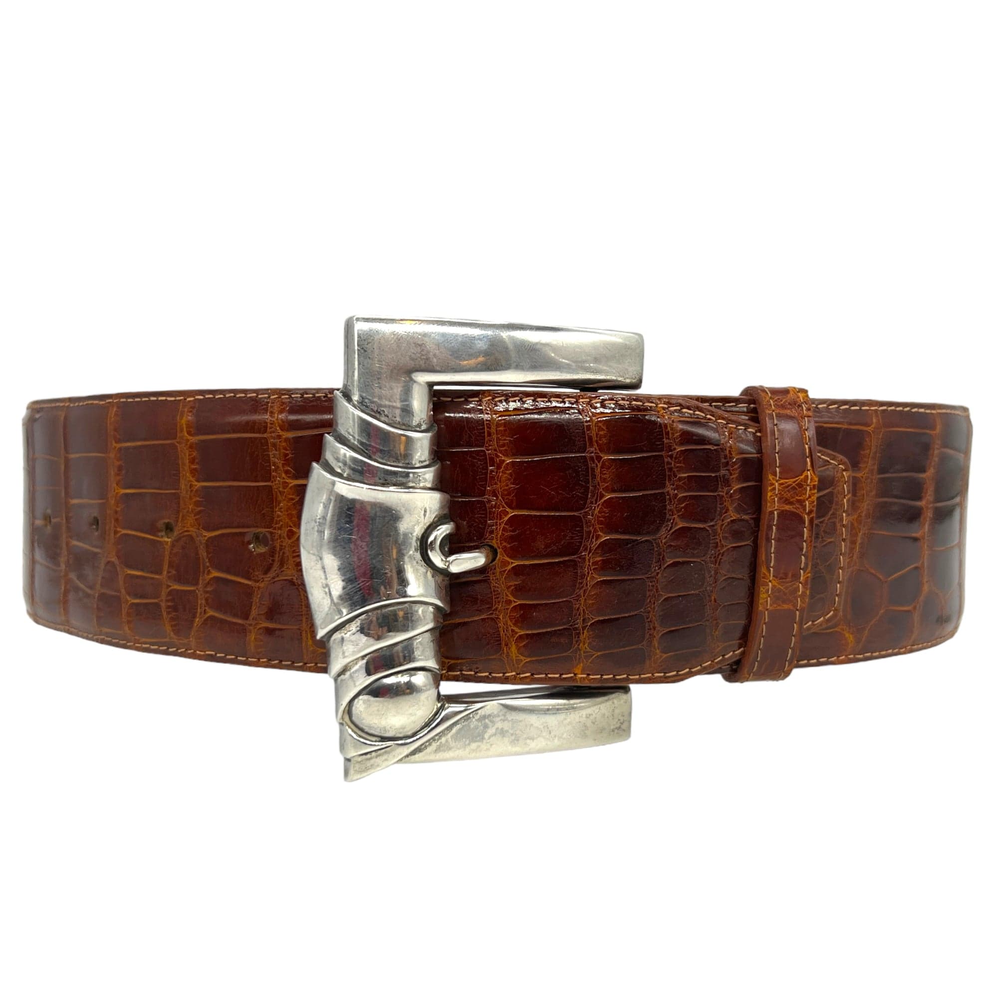 Barry Kieselstein- Cord three-piece alligator leather belt – Deja