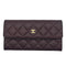 WagnPurr Shop Wallet CHANEL Long Flap Caviar Leather Wallet - Burgundy