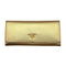 WagnPurr Shop Wallet PRADA Saffiano Leather Continental Flap - Metallic Gold New w/Out Tags