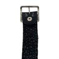 WagnPurr Shop Women's Belt BELT- Leather, Mirror and Studded Belt - Black