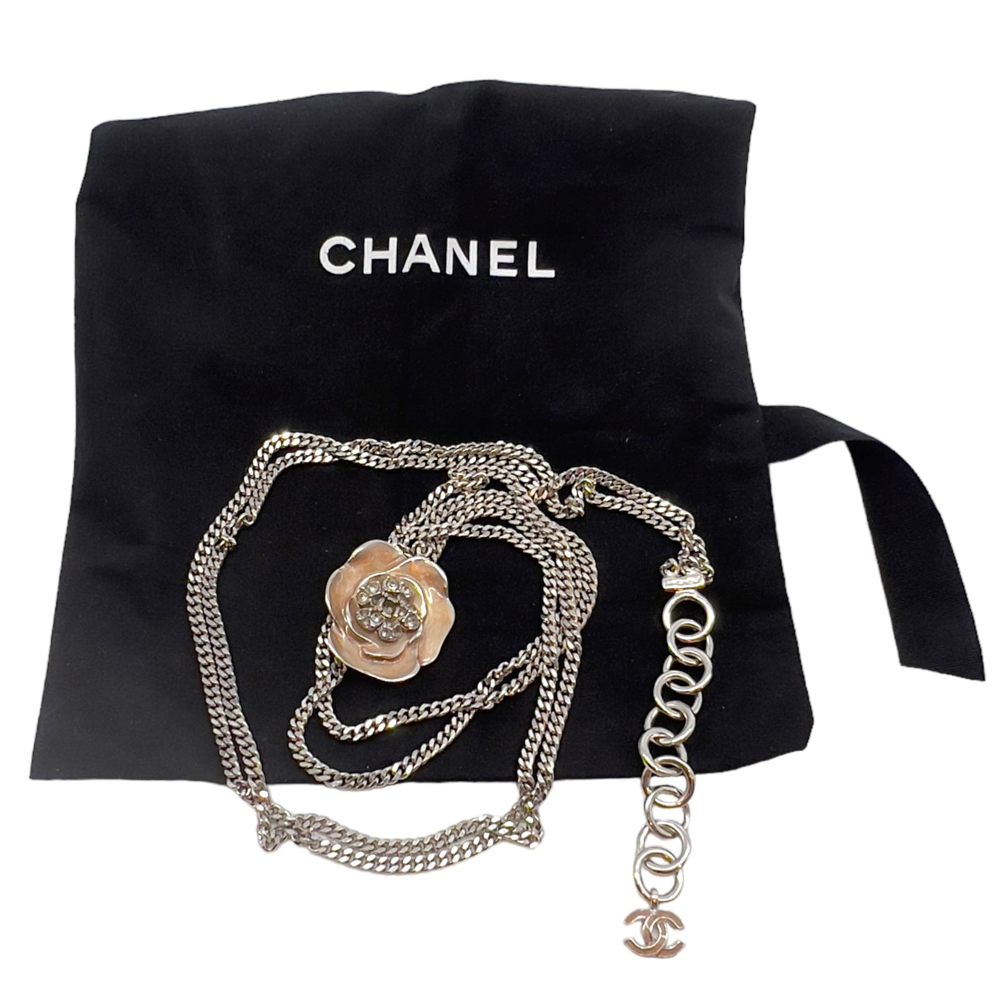 Chanel Vintage 2004 Chain Link Belt - Silver & Rose