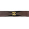 WagnPurr Shop Women's Belt CHANEL Vintage Goldtone "CC" Leather Belt - Brown