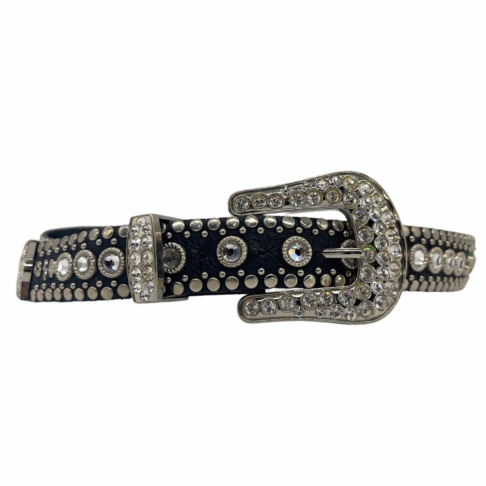 KIPPYS Swarovski Crystal Embellished Western Style Cowgirl Belt - Blac ...